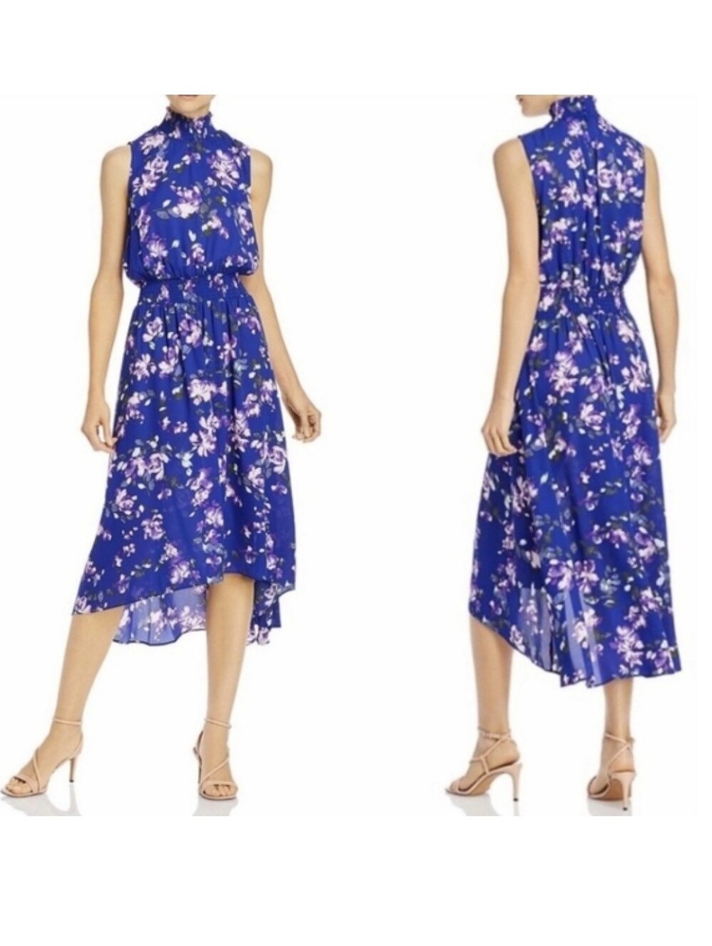 Nanette Lepore NWT Floral Sleeveless Smocked High Low Dress